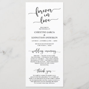Elegant Black, Forever in Liebe, Hochzeitsfeier Programm