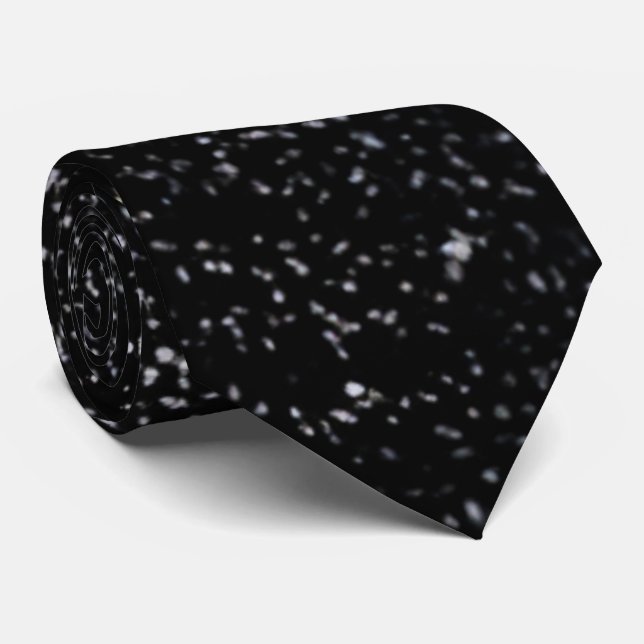 Elegant Black Funkelnd Glitzer Neck Tie Krawatte (Gerollt)