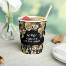 Elegant Black Gold 50. Geburtstag