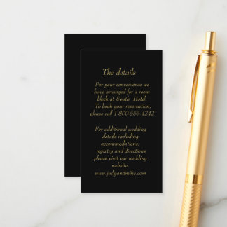 Elegant Black & Gold Art Deco Enclosure card Begleitkarte