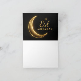 Elegant Black & Gold Eid Mubarak Card – Premium Is Dankeskarte