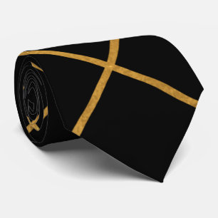 Elegant Black Gold Luxury Mens Fashion Neck Tie Krawatte