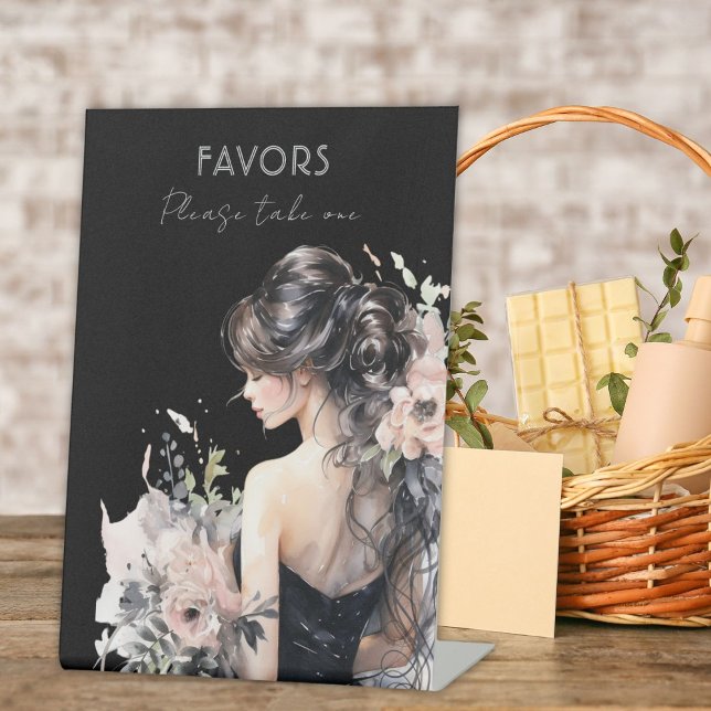 Elegant Black Gown 18. Geburtstag Gästebuchssymbol Sockelschild (Von Creator hochgeladen)