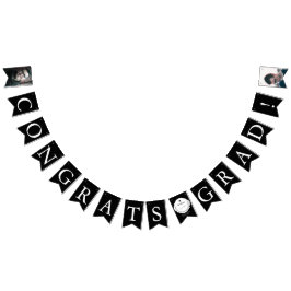 Elegant Black Graduation Party Wimpelkette