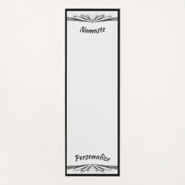 Elegant Black Gray Zen Yoga Namaste Personalisiert Yogamatte