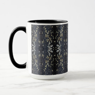 Elegant Black Lace Tree Bark Patterned Tasse