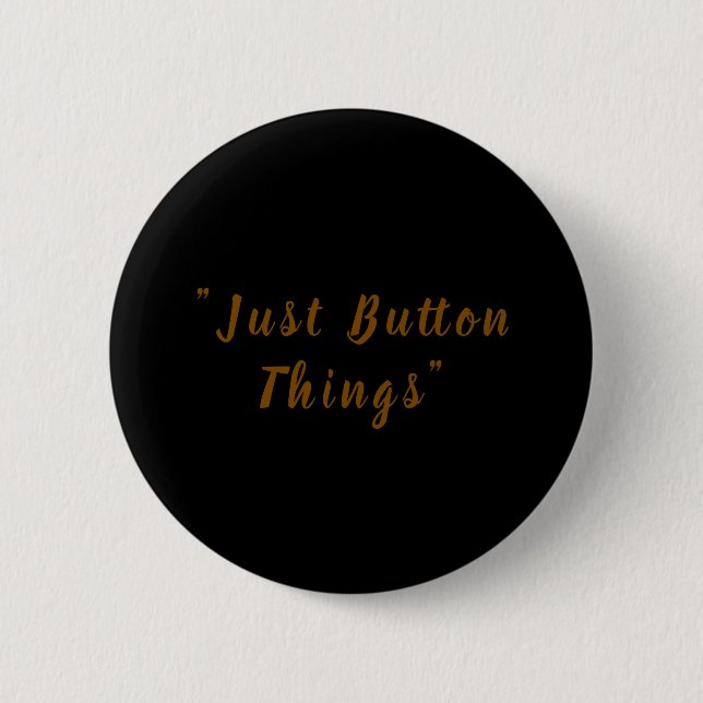 Elegant Black Minimalist Design Round Pinback Button (Vorderseite)