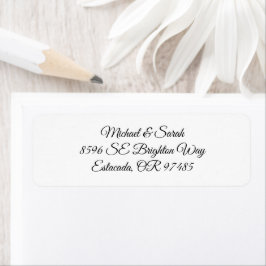 Elegant Black on White Return Address