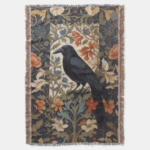 Elegant Black Raven William Morris Inspiriert Decke