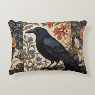 Elegant Black Raven William Morris Inspiriert Dekokissen
