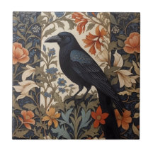 Elegant Black Raven William Morris Inspiriert