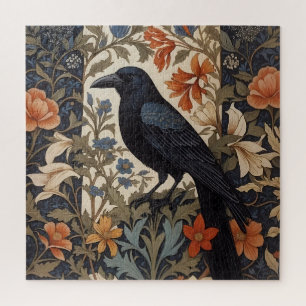 Elegant Black Raven William Morris Inspiriert Puzzle