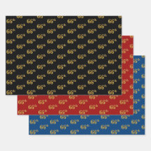 Elegant Black, Red, Blue, Imitate Gold 66. Event #