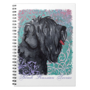 Elegant Black Russian Terrier Notizblock