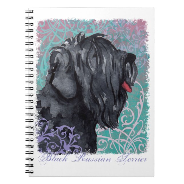 Elegant Black Russian Terrier Notizblock (Vorderseite)