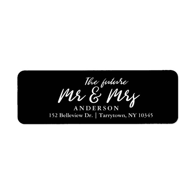 Elegant Black Script The Future Mr. und Mrs. (Vorne)
