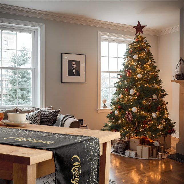 Elegant Black Table Runner Mittelgroßer Tischläufer (Von Creator hochgeladen)