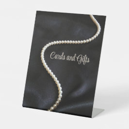 Elegant Black Thank You Card Sockelschild