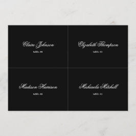 Elegant Black Wedding Platzkarte DIY