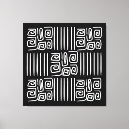 Elegant black &white abstract pattern  leinwanddruck