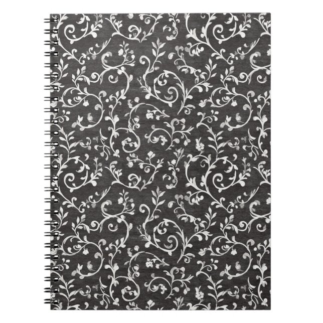 Elegant Black White Abstract Wedding Notizblock (Vorderseite)