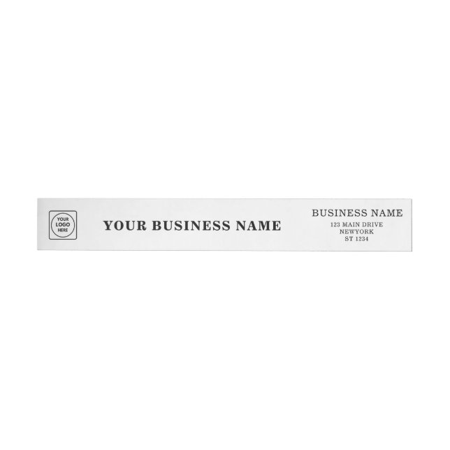 Elegant Black & White Custom Business Logo Wrap (Person)