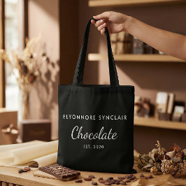 Elegant Black White Custom Chocolate Customer Gift