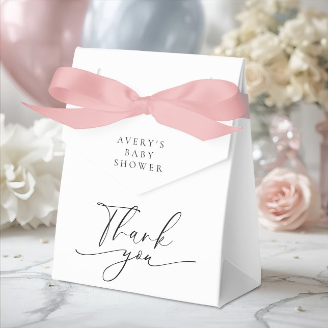 Elegant Black White Thank You Geschenkschachtel (Von Creator hochgeladen)