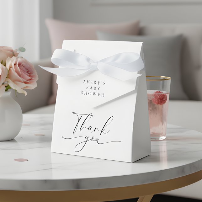 Elegant Black White Thank You Geschenkschachtel (Von Creator hochgeladen)