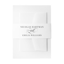Elegant Black White Wedding Einladungsbanderole