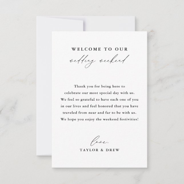 Elegant Black & White Wedding Thank You Card Einladung (Vorderseite)