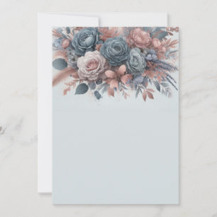 Elegant Blank Floral Wedding Einladung