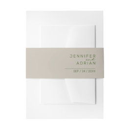 Elegant Blasssilber Minimal Moderne Einladungsbanderole