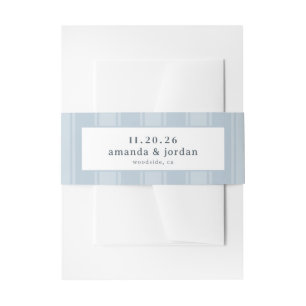 Elegant blau gestreift minimalist einladungsbanderole