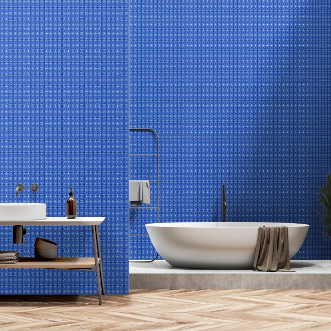 Elegant blau tapete (Badezimmer)