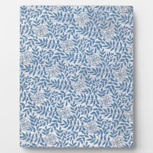 ELEGANT BLAUE BLUMENMUSTER FOTOPLATTE