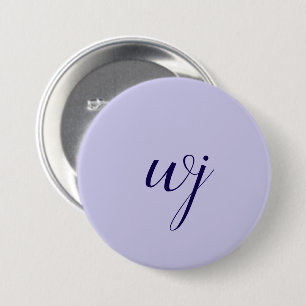 Elegant blaue Buchstaben-Initialen Button