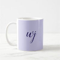 Elegant blaue Buchstaben-Initialen