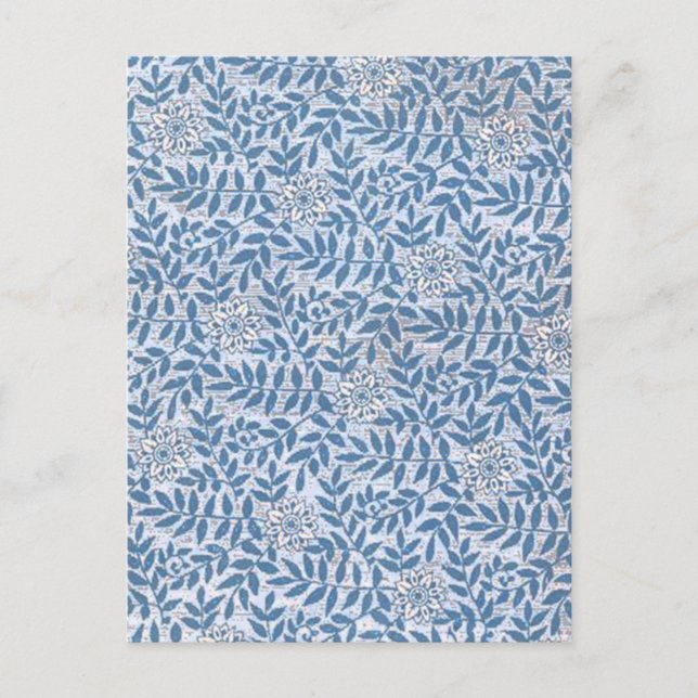 ELEGANT BLAUE FLORAL POSTKARTE (Vorderseite)