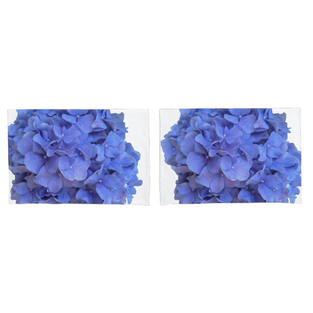 Elegant blaue Hydrangeas violette Blumen Kissenbezug (Vorderseite-Set)