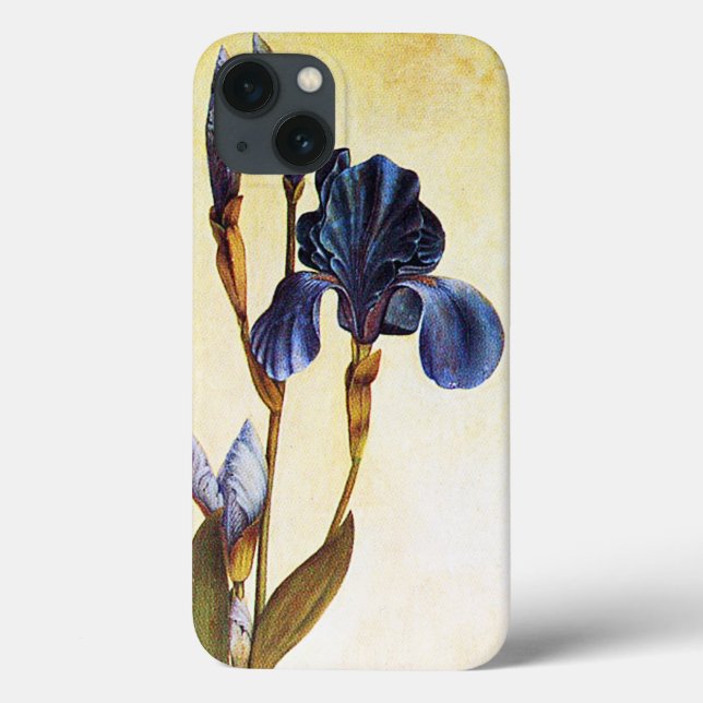 ELEGANT BLAUE IRIS BLUME Elfenbeinblume Case-Mate iPhone Hülle (Rückseite)