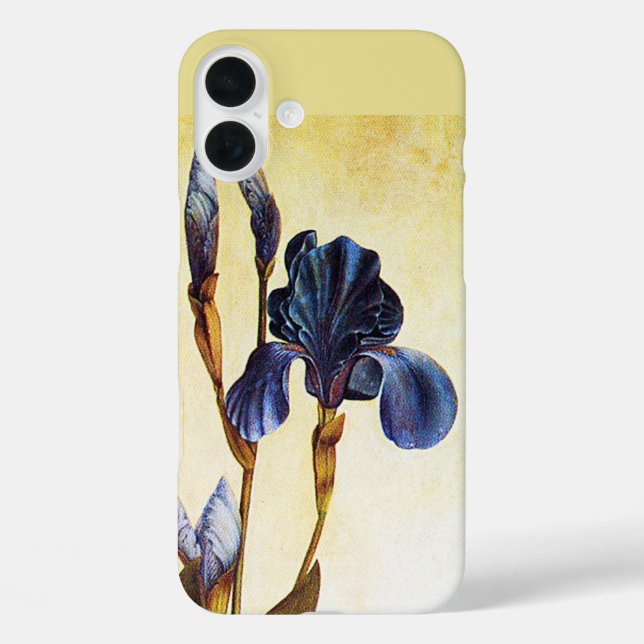 ELEGANT BLAUE IRIS BLUME Elfenbeinblume Case-Mate iPhone Hülle (Rückseite)