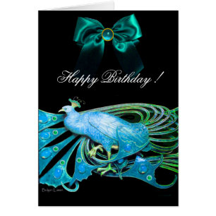 ELEGANT BLAUER PFau, EDELSTEINE UND SCHLEIFE Gebur