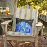 Elegant bläulich blühende Rose Blaue Hydrangeas
