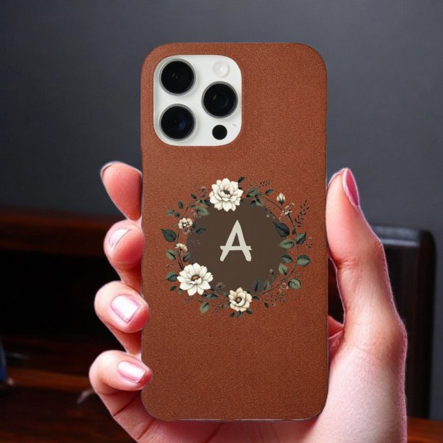 Elegant Blossom Monogram Case-Mate iPhone Hülle (Von Creator hochgeladen)