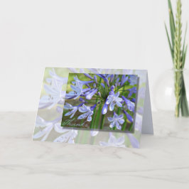 Elegant Blue Agapanthus Any Occasion dank Karte