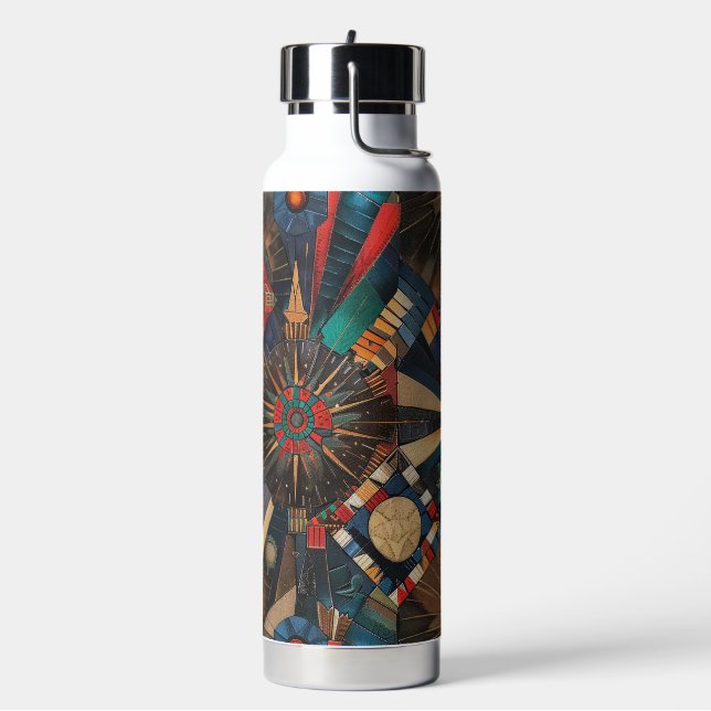 Elegant Blue "Ancient Indigenous Chronicles" Insul Trinkflasche (Links)