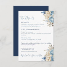 Elegant Blue and Ivory Rose Wedding
