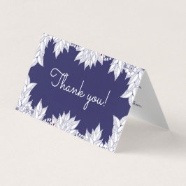 Elegant Blue and White Wedding Vielen Dank