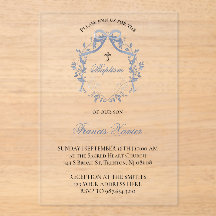 elegant blue bow | Baptism